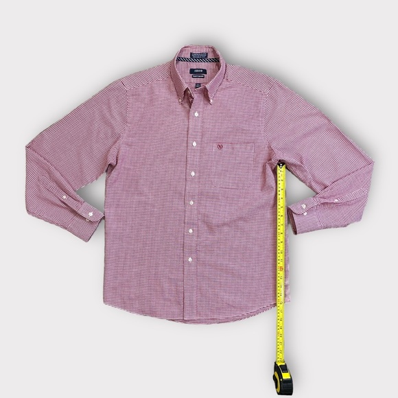 IZOD Men's Advantage Performance Long Sleeve Button Down Gingham Shirt - Picture 10 of 10